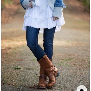 Frye Square Toe Women’s Harness Boots